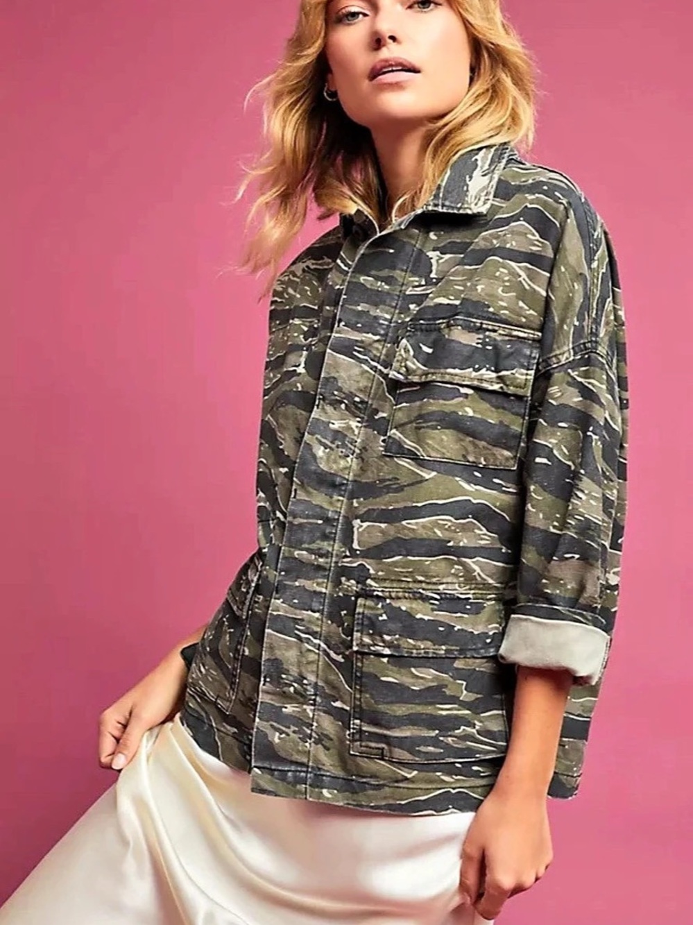 Current/Elliott Free to Love Camo Utility Jacket